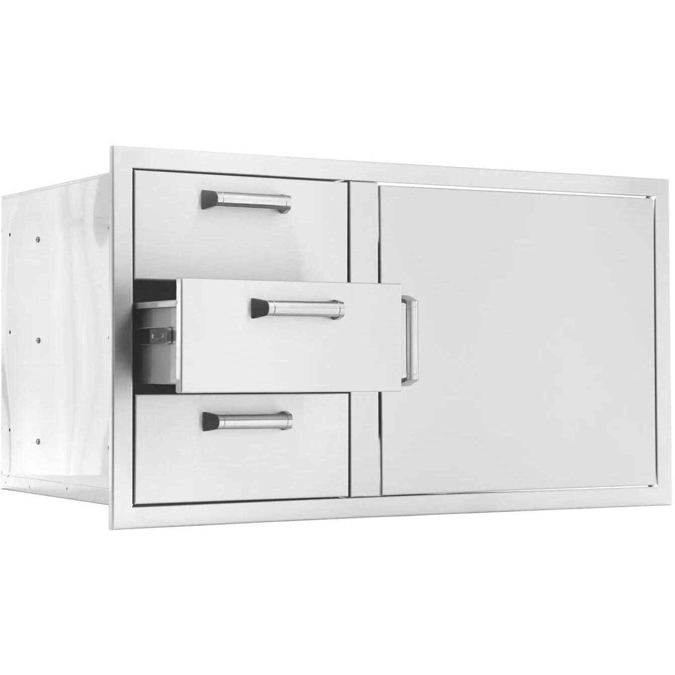 Signature 39-Inch Stainless Steel Reversible Access Door and Triple Drawer Combo