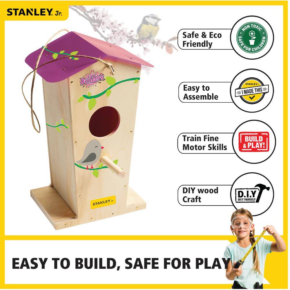 Stanley Jr Birdhouse Kit and 5-Piece Tool Set (Tool Belt Not Included) STOK008BUDT05SY