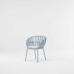 Fauteuil extérieur design KETTAL Cala， aluminium et corde tressée