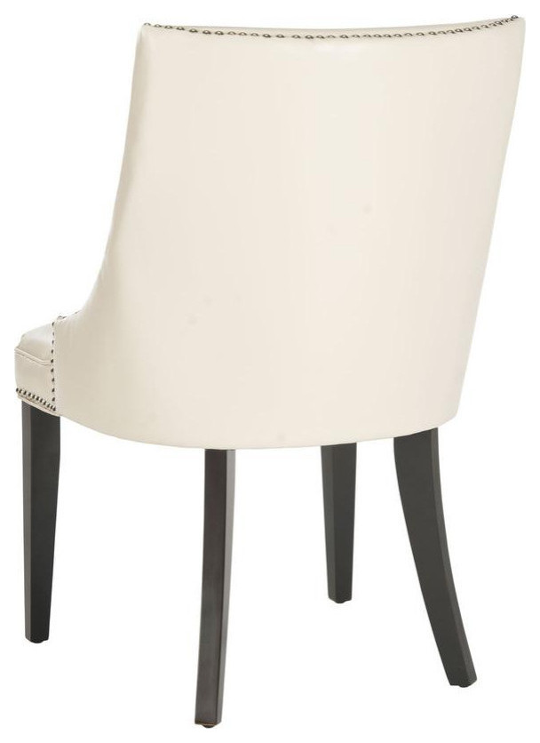 Brad 20 quotSide Chair  Set of 2  Silver Nail Heads  Flat Cream   Transitional   Dining Chairs   by Rustic Home Furniture Deco  Houzz