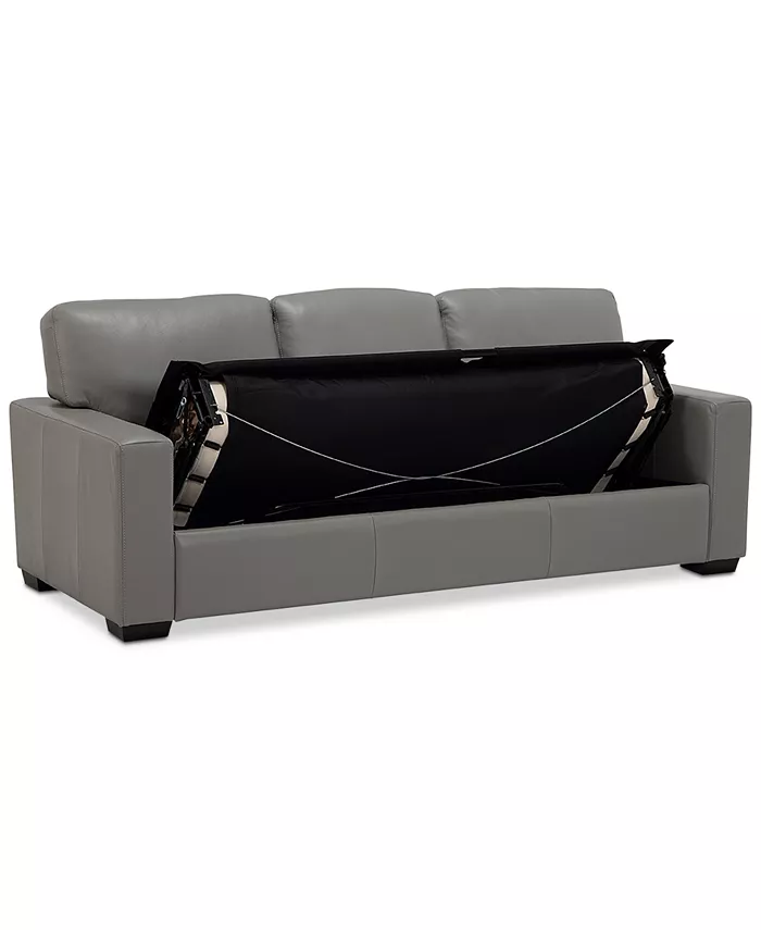 Furniture Ennia 82 Leather Queen Sleeper Sofa