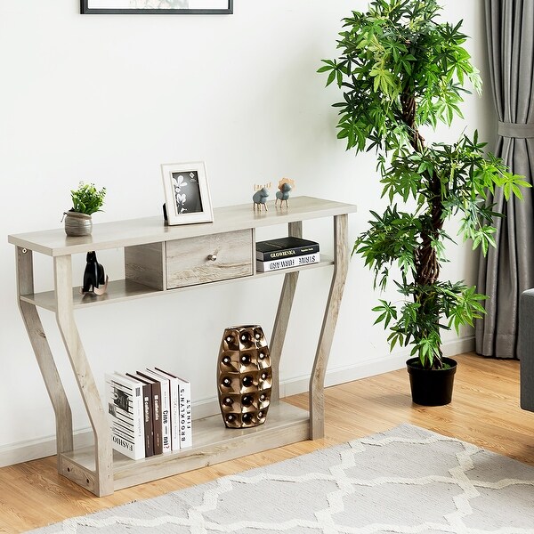 Console Table Modern Easy Assembly Entryway Table