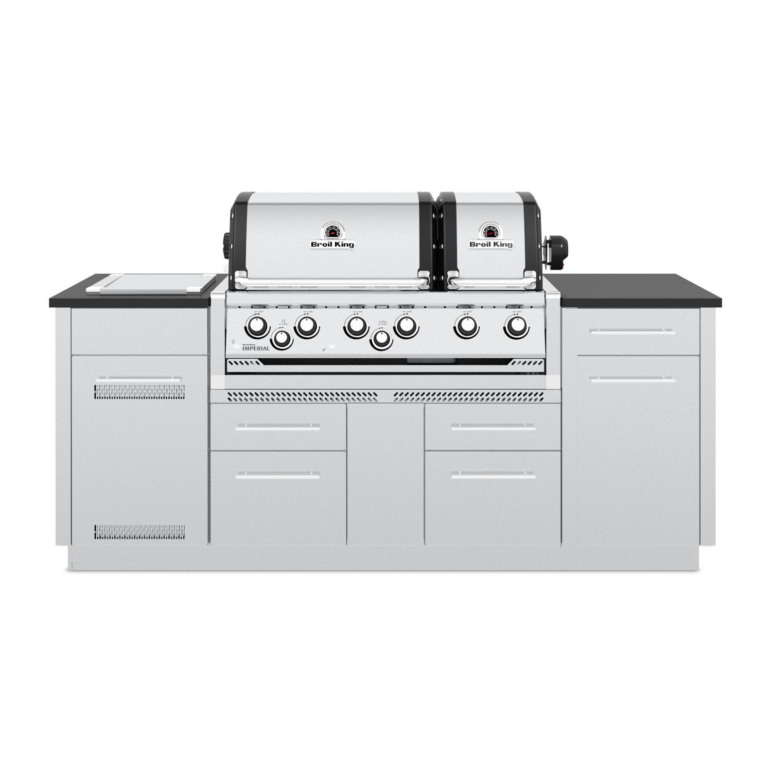 Broil King Imperial S 690i 6-Burner Propane Gas Grill Center With Rotisserie and Side Burner