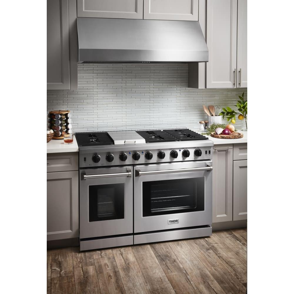 Thor Kitchen 48-inch Freestanding Gas Range with Griddle LRG4807U