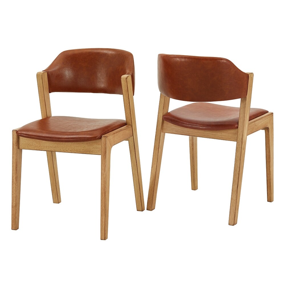 Pitea Scandinavian Light Oak Finish Dining Chairs (Set of 2) by iNSPIRE Q Modern