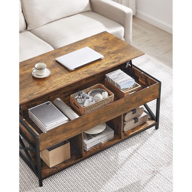 Vasagle Lift Top Coffee Table Lift Coffee Table With Storage Shelf Hidden Compartments And Lifting Top