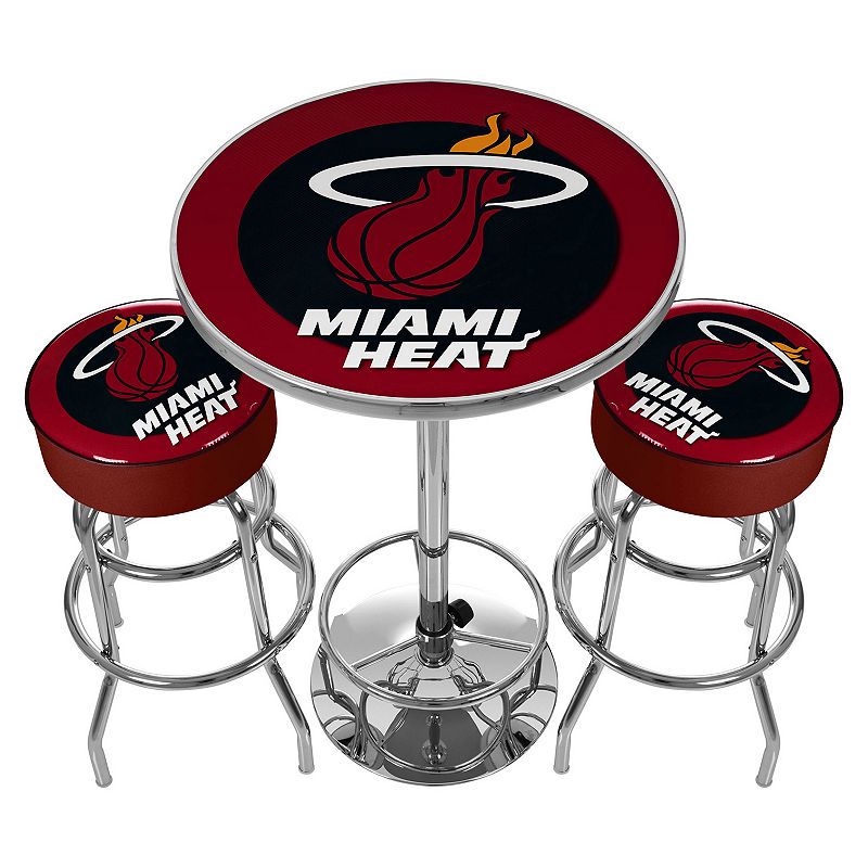 Miami Heat Ultimate Gameroom Combo 3-pc. Pub Table and Stool Set