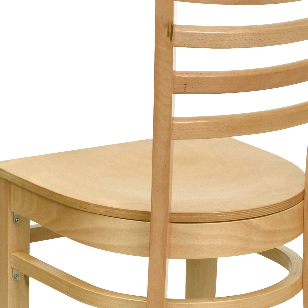 Wooden Ladder Back Restaurant Dining Chair   17.25\