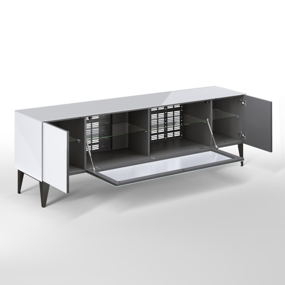 TV Cabinet with remote freindly pull down door with Active Door technology...   Midcentury   Entertainment Centers And Tv Stands   by BisonOffice  Houzz