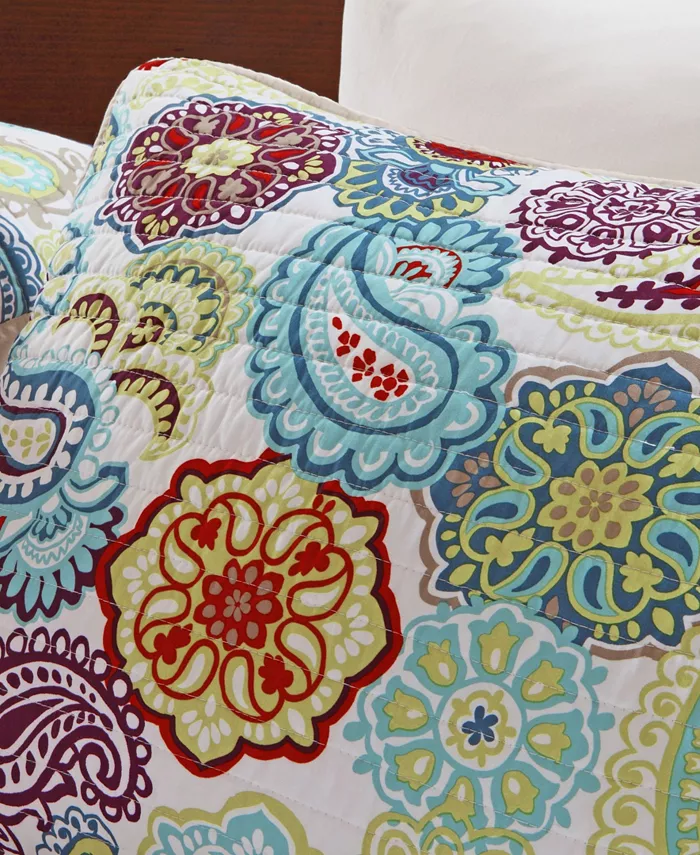 Mi Zone Tamil Paisley 3-Pc. Quilt Set， Twin Twin XL