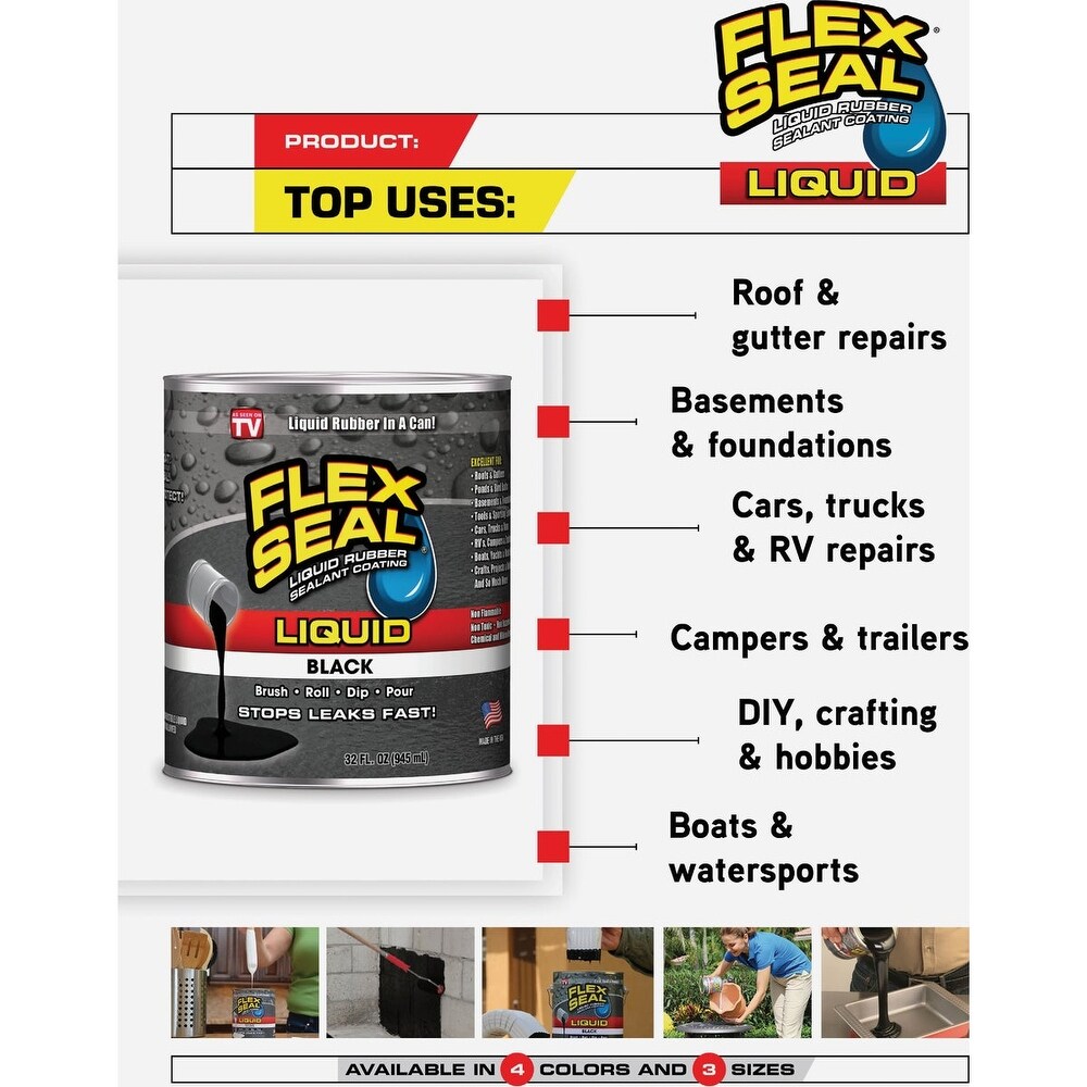 FLEX SEAL 1 Gal. Liquid Rubber Sealant  White   1 Each