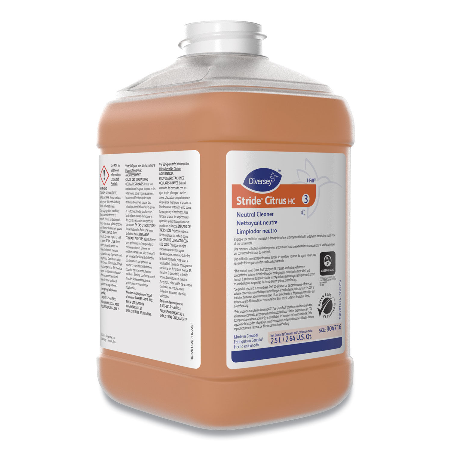 Stride Neutral Cleaner by Diverseyandtrade; DVO904716