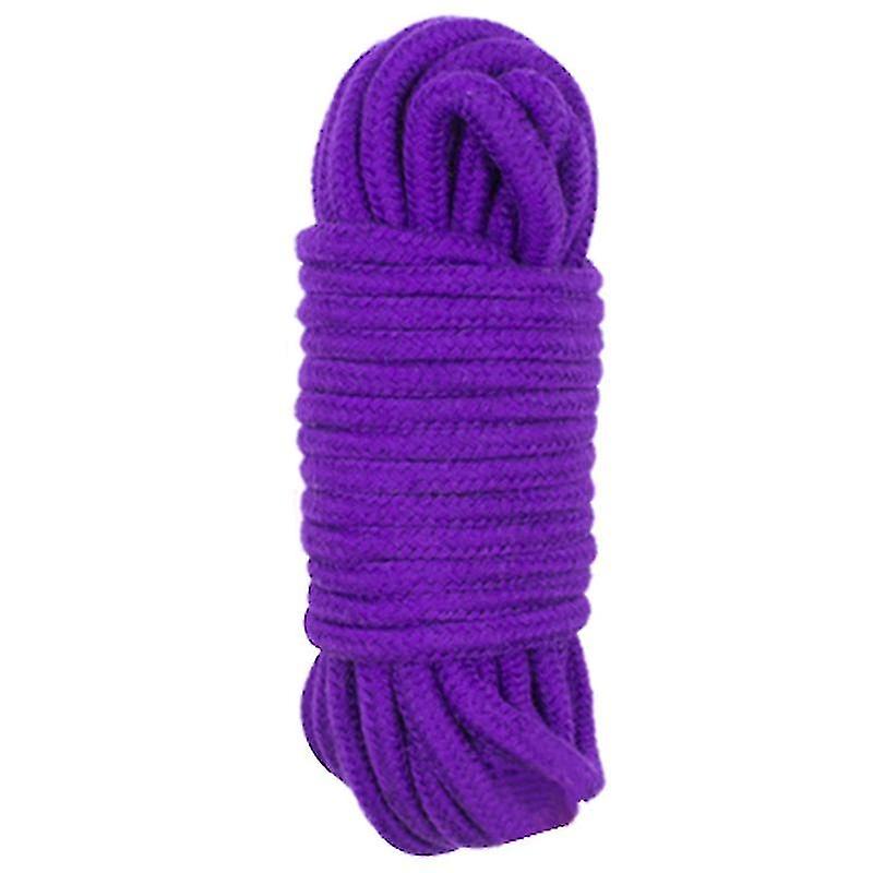 10 M/33 Feet 8 Mm All Purpose Rope Soft Cotton Rope Cord Thick Cotton Twisted Cord (purple)