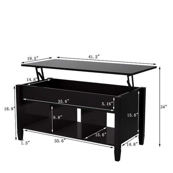 Lift Top Coffee Table-Black