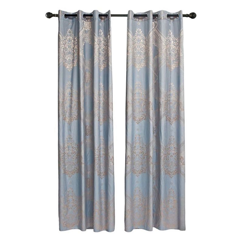 Dolce Mela Curtains Damask Jacquard Grommet Semi-Blackout