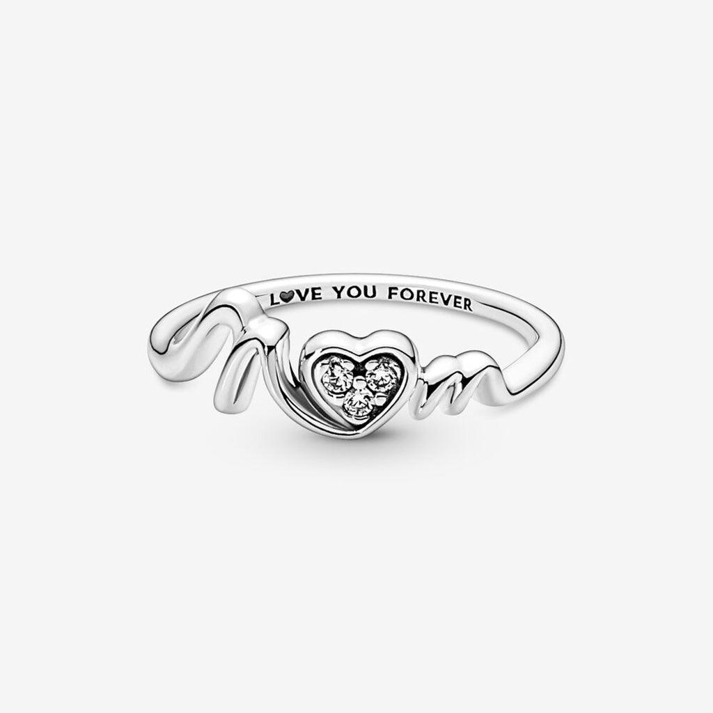 PANDORA  Mom Pavé Heart Ring