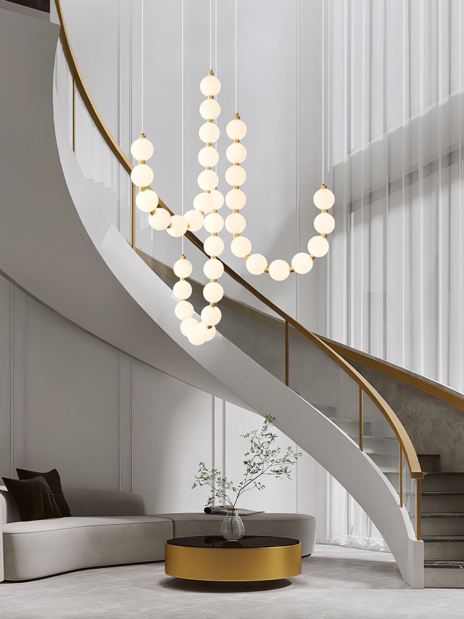 Glass Pearl Necklace Chandelier