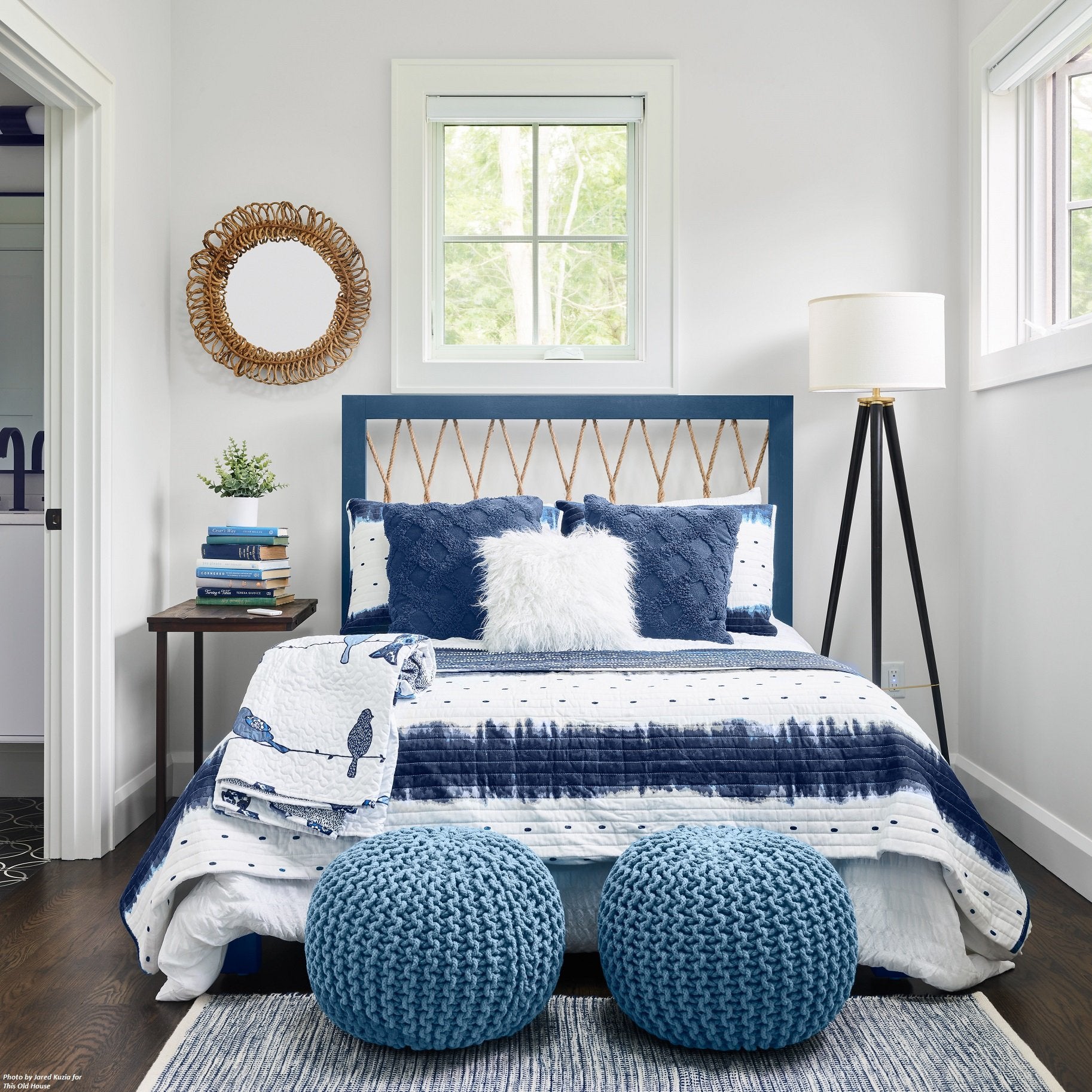 Bedding Bundle: Jane Shibori Quilt Set + Farmhouse Seersucker Comforter - Full/Queen