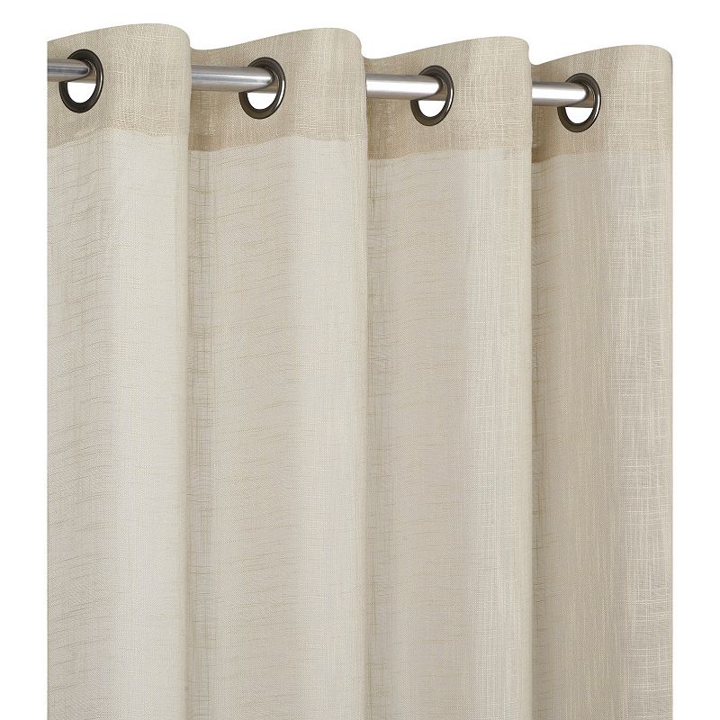 Kate Aurora 2 Pack Semi Sheer Grommet Top Window Curtains