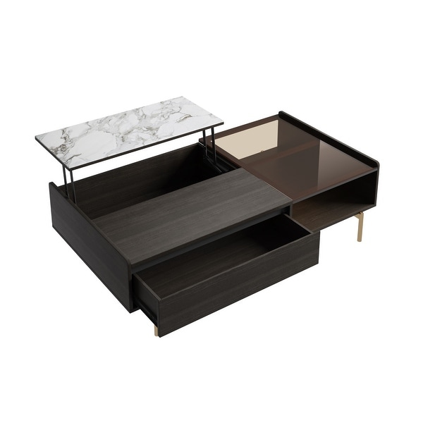 JASIWAY Lift Top Coffee Table with Hidden Compartment