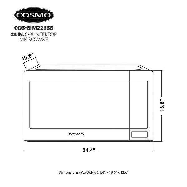 24 in. Countertop Microwave Oven in Stainless Steel Finish Shopping - The Best Deals on Over-the-Range Microwaves | 41538026