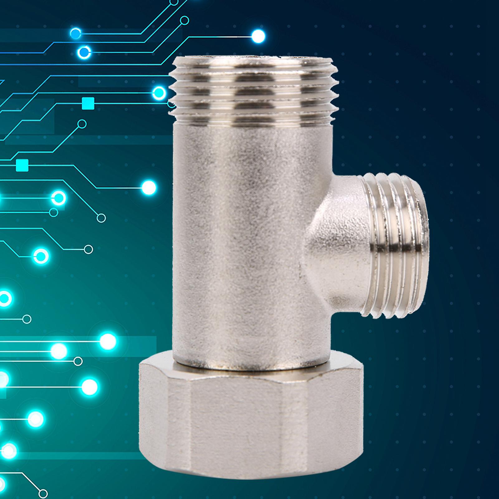 Bidet T Adapter， 3 Way T Adapter For Bidet， Brass T Adapter Bidet Valve Hose Fitting Tee Connector 7/8 1/2 16/15 For Toilet Shower Head Diverter Valve