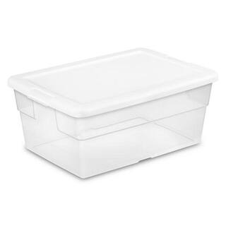 Sterilite 16 Qt. Plastic Storage Box Containers in Clear (12-Pack) 12 X 16448012