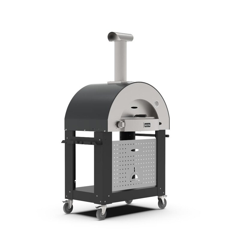 Alfa Classico 2 Pizze Propane Pizza Oven W/ Natural Gas Conversion Kit and Oven Base