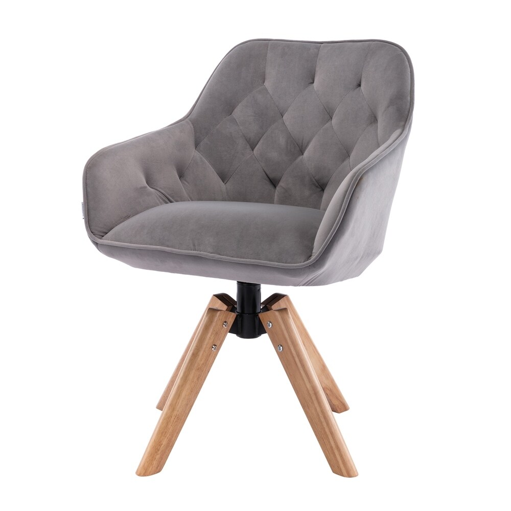 Solid Wood Tufted Upholstered Armless chair