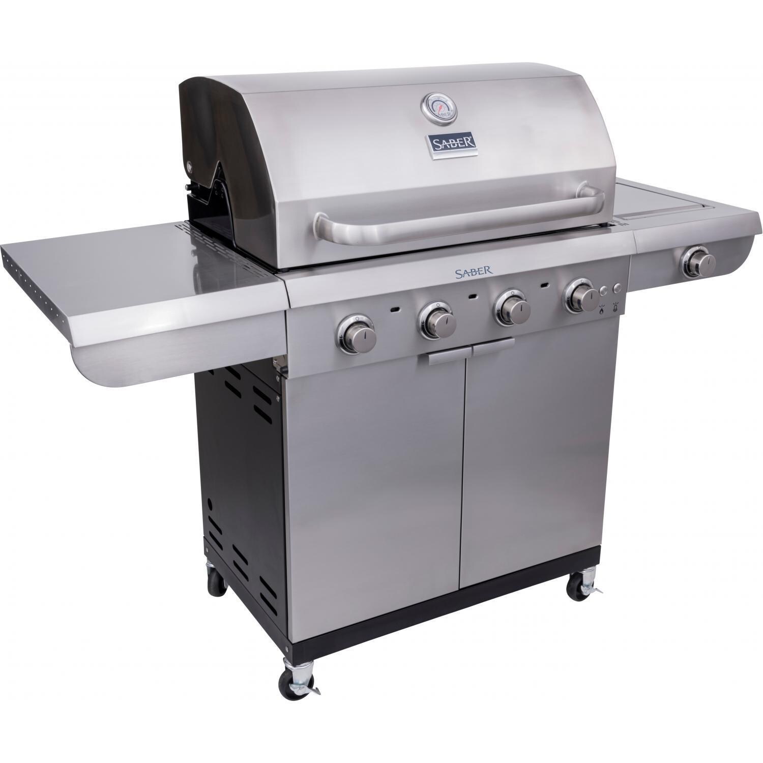 Saber Select 4-Burner 30-Inch Infrared Propane Gas Grill With Side Burner