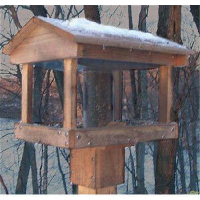 Stovall Wood Pavilion Feeder With Seed Hopper