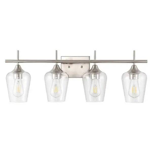 GetLedel 4-light Vanity Light Sconce With Clear Glass Shades