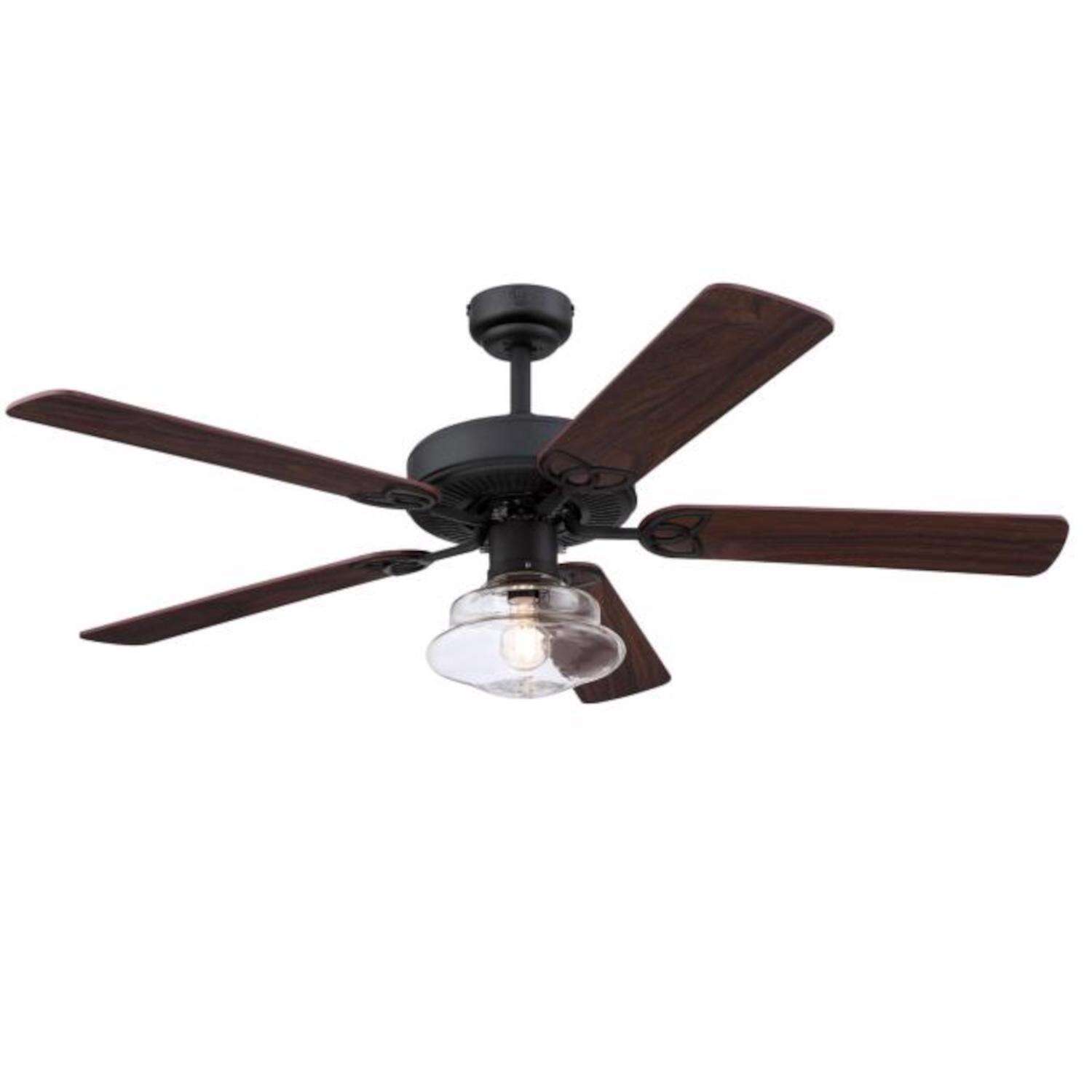 Westinghouse Scholar 52 in. Matte Black LED Indoor Ceiling Fan