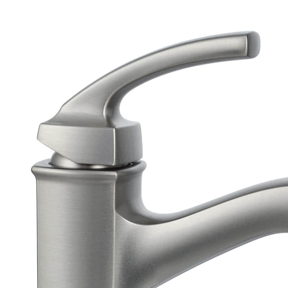 MOEN Hensley Single Hole SingleHandle Bathroom Faucet in Spot Resist Brushed Nickel