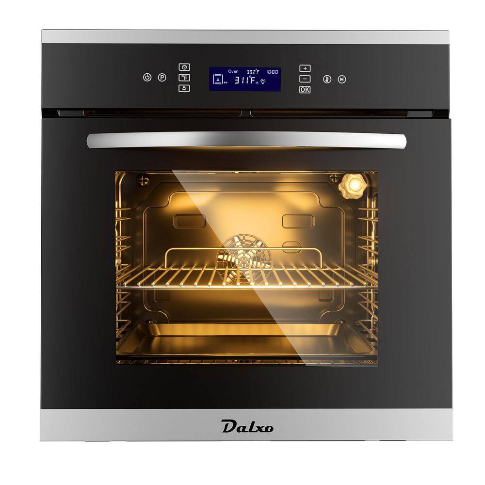 Dalxo 24 in. Single Electric Wall Oven With Convection and Touch Panel in Black HDVENTOUCH