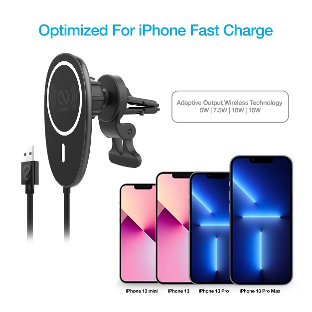 Naztech 15w Wireless Car Charger For Iphone 12 amp Iphone 13 Series