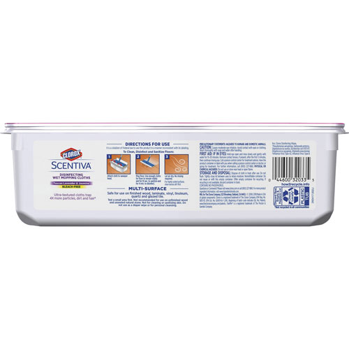 Clorox Scentiva Disinfecting Wet Mopping Pad Refills | Bleach-Free， 5.90