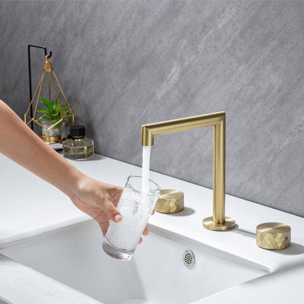 GIVING TREE 2-Handle Deck-Mount Modern Roman Tub Faucet Trim Kit with New Fashion Switch in Brushed Brass HDLTGY0004