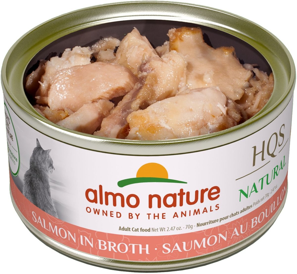 Almo Nature Natural Salmon in Broth Grain-Free Canned Cat Food