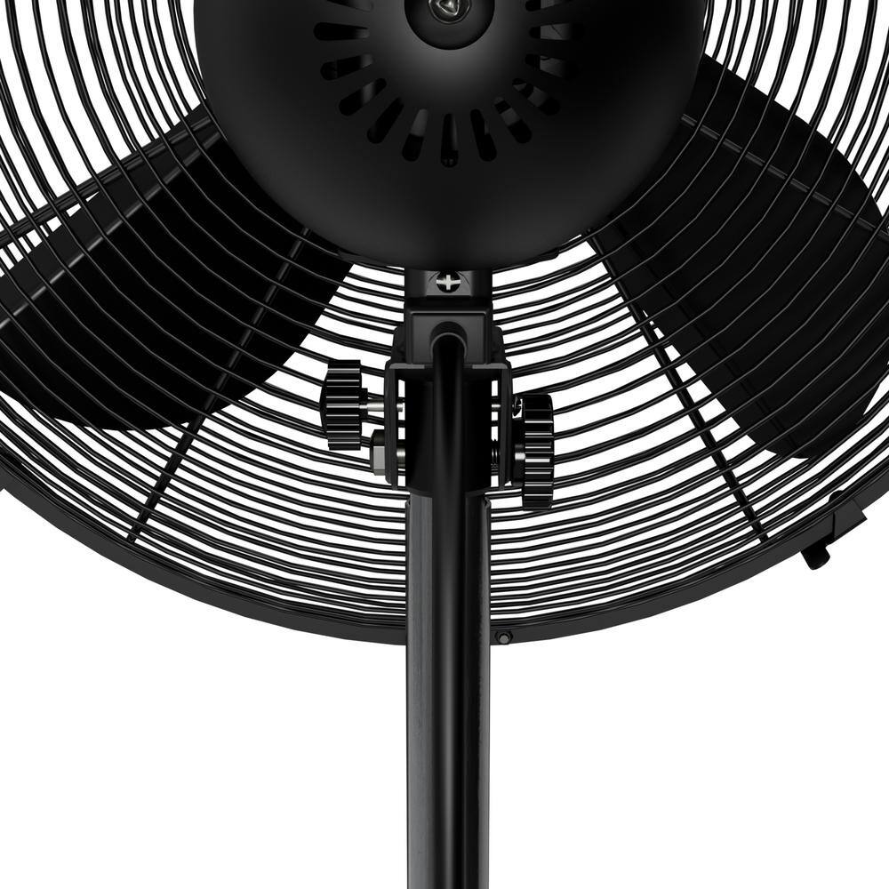 Hunter Classic 16 in. 3-speed Pedestal Fan in Matte Black with Non-slip Base and Easy-Carry Handle 97316