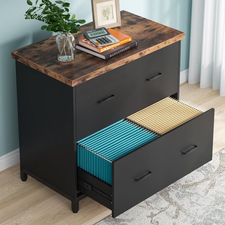 2-Drawer File Cabinet, Lateral Filing Cabinet Printer Stand