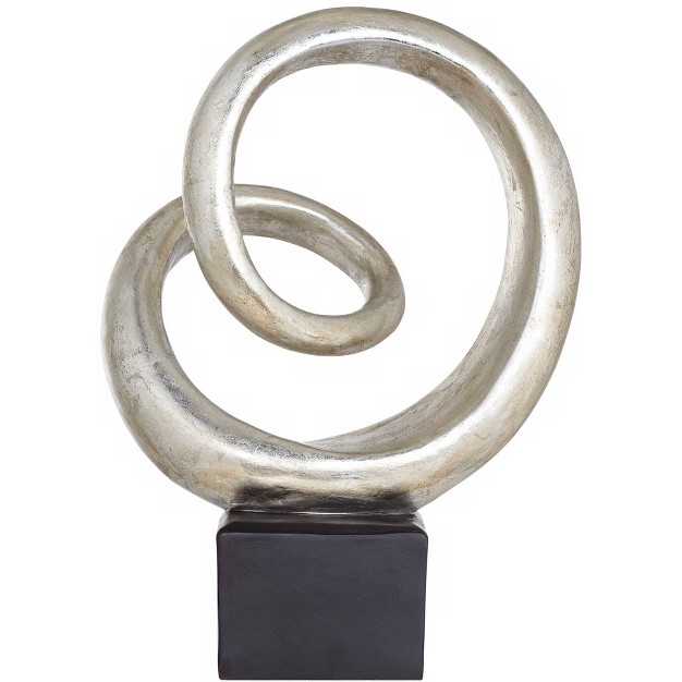 High Silver Finish Modern Sculpture