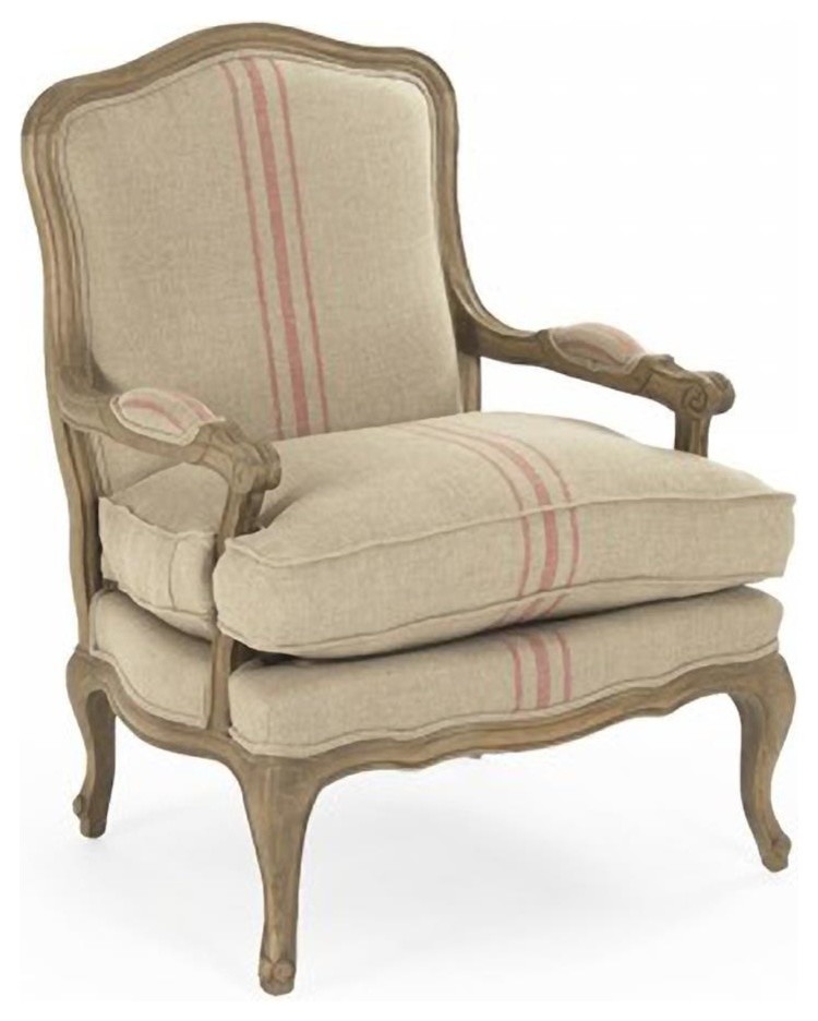 Love Chair Arm BASTILLE Linen   Farmhouse   Armchairs And Accent Chairs   by EuroLuxHome  Houzz