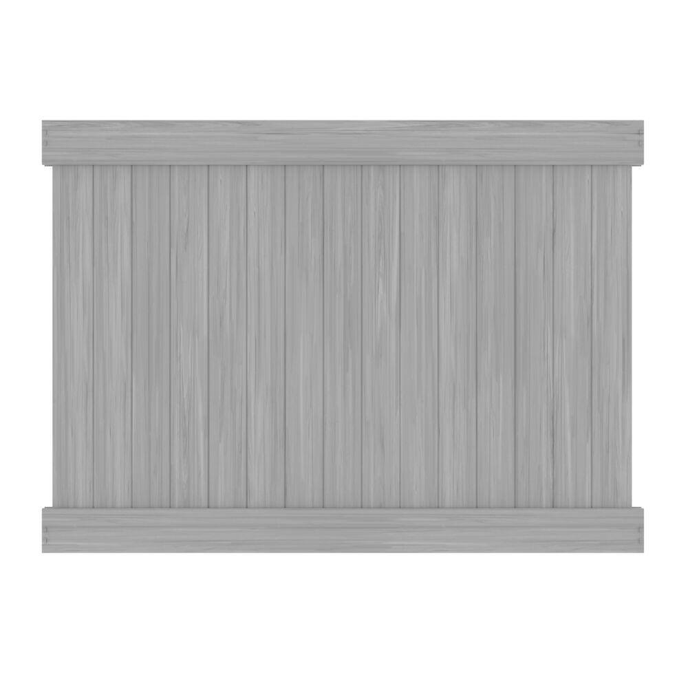 Barrette Outdoor Living Linden 6 ft. x 8 ft. Driftwood Gray Vinyl Fence Panel Kit 73050715