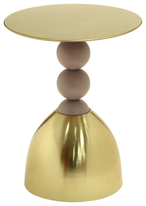 Daleyza Gold Side Table   Contemporary   Side Tables And End Tables   by TOV Furniture  Houzz