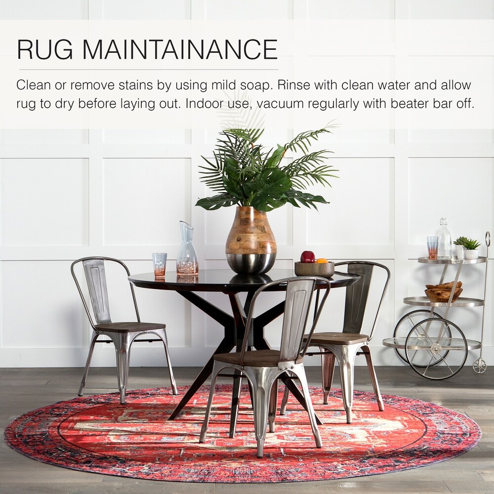 Leighton Indoor and Outdoor Medallion Area Rug