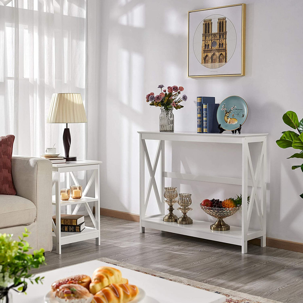 Modern 2 Tier Entryway Table   Transitional   Console Tables   by Imtinanz  LLC  Houzz