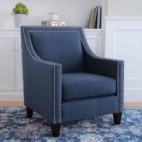 Abbyson Adrienne Fabric Nailhead Accent Armchair