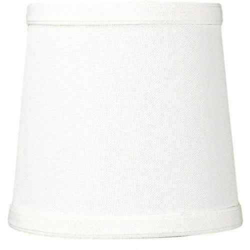 4x5x5 White Linen Drum Chandelier Clip-On Lampshade