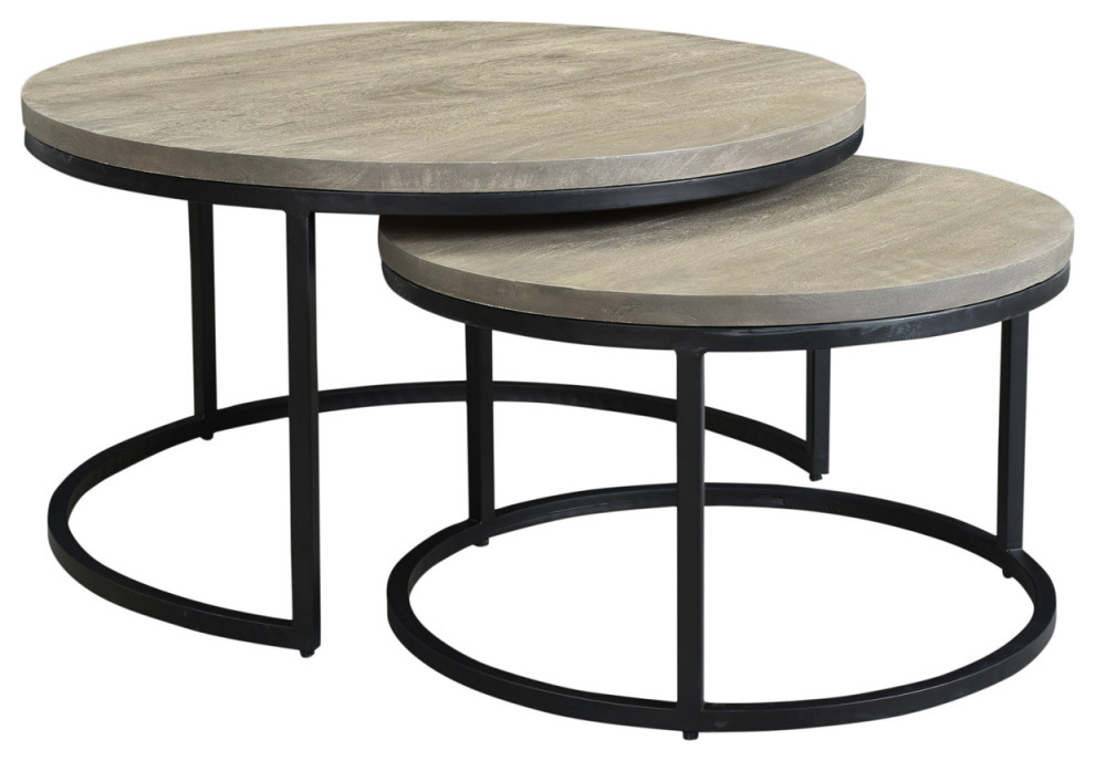 Drey Coffee Table  Grey   Industrial   Coffee Table Sets   by Homesquare  Houzz